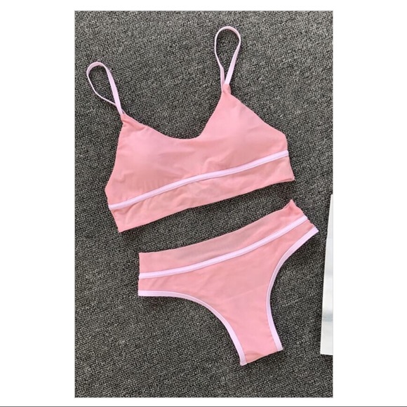 Pink Mesh Bikini - Picture 3 of 4